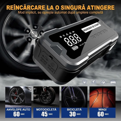 Εκκινητής Μπαταρίας (Jump Starter) 4-σε-1 με Τρόμπα Αέρος, Power Bank & Φακό (Copy)